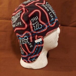 Reversible Mills Beer Neon Sign welders cap/pipefitters cap