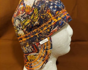 Reversible Harley Davidson Mashup/ welders cap/ pipefitters cap/welding cap