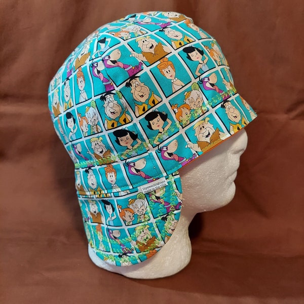 Reversible " Fred Flintstone Block "/ welding cap/ pipefitters cap/ welders cap