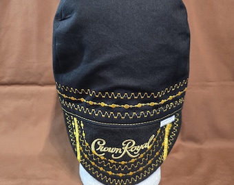 Reversible Crown Royal Black Bill welders cap/ pipefitters cap/welding cap ( stiching varies)