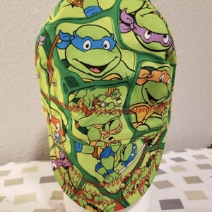 Reversible Green Ninja Turtles  welding cap/ pipefitters cap/welders caps