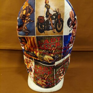 Reversible Nose Art Bomber Pinup Girls welding cap fitters cap image 7