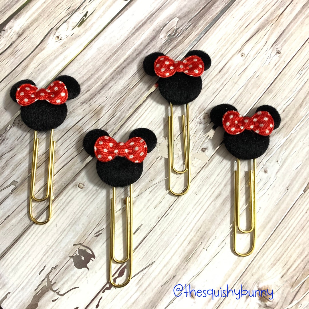 Minnie Inspired Fuzzy Clips Etsy