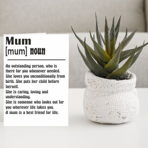 Personalisierte Karte für Mama - Mutter Spruch - Blanko innen für Dich zum Schreiben - Muttertag Geburtstag Weihnachten Danke