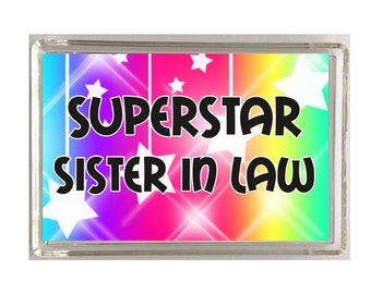 Sister In Law Fun Gift - Novelty Fridge Magnet - Superstar - Ideal Present for Birthday Christmas - Great Gift
