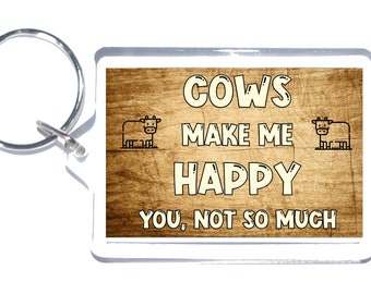 I Just Really Love Farm Novelty Gift For Birthday/Christmas Cow Keyring