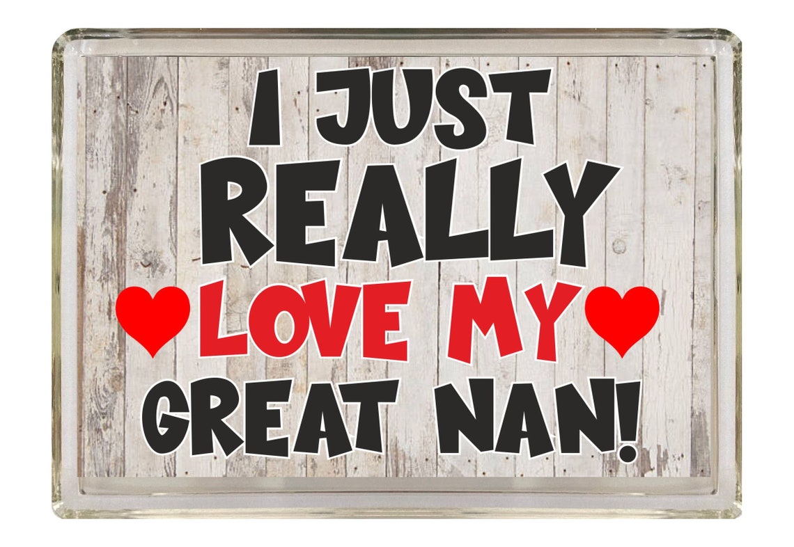 Great Nan Gifts I Just Really Love My Great Nan Novelty Etsy UK