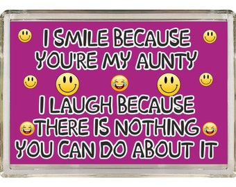 Ideal Present/Gift MESSAGE FOR MY LOVELY AUNT Novelty Fridge Magnet Ideal Present/Gift MESSAGE FOR MY LOVELY AUNT Novelty Fridge Magnet