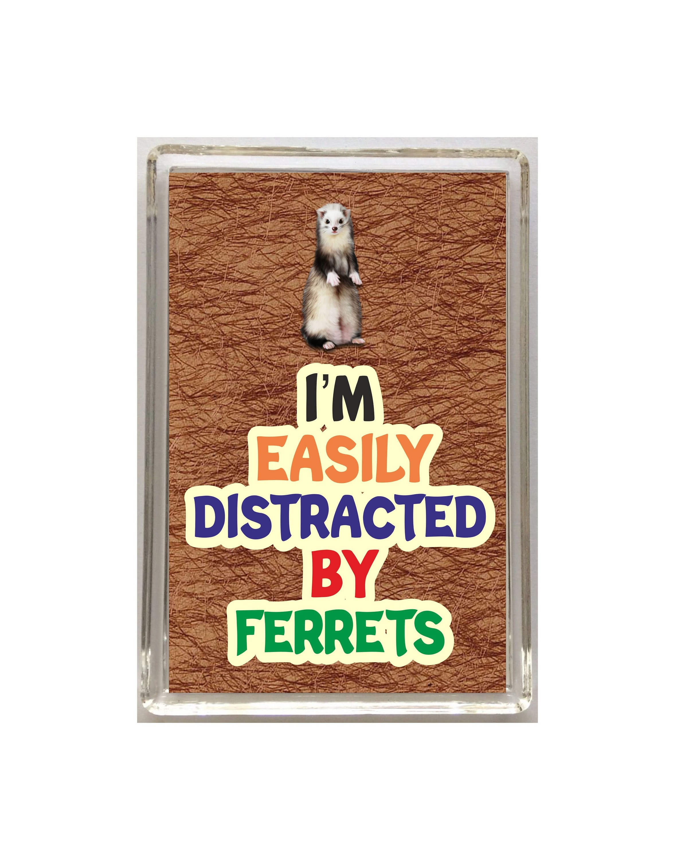 Fun Ferret Lover Gift - I'm Easily Distracted by Ferrets - Novelty ...
