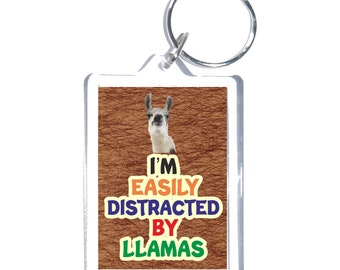 Regalo divertido amante de la llama - Me distraje fácilmente por las llamas - llavero de la novedad - presente ideal