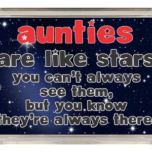Nice Auntie Gift - Aunties Are Like Stars, Novelty Fridge Magnet - Present for Birthday Christmas, I Love My Auntie