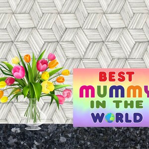 Lustige Karte für Step Mummy - Beste Step Mumie der Welt - Blanko innen für Dich zum Schreiben- Geburtstag Weihnachten Danke Muttertag
