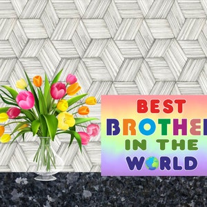 Schöne Karte für Bruder - Bester Bruder der Welt - Blanko innen für Dich, um zu schreiben, was Du willst - Geburtstag Weihnachten Danke