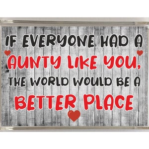 Nice Aunty Gift - If Everyone Had An Aunty Like You, The World Would Be A Better Place - Novelty Keyring - I Love My Aunty