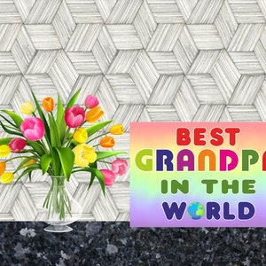 Nice Card For Grandpa - Best Grandpa In The World - Blank Inside - Birthday Christmas Thank You Fathers Day - Grandad Gift