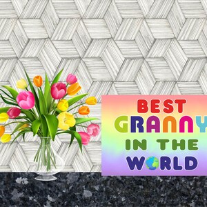 Schöne Karte für Oma - Beste Oma der Welt - Blanko innen - Schreibe was du willst - Muttertag Geburtstag Weihnachten Danke