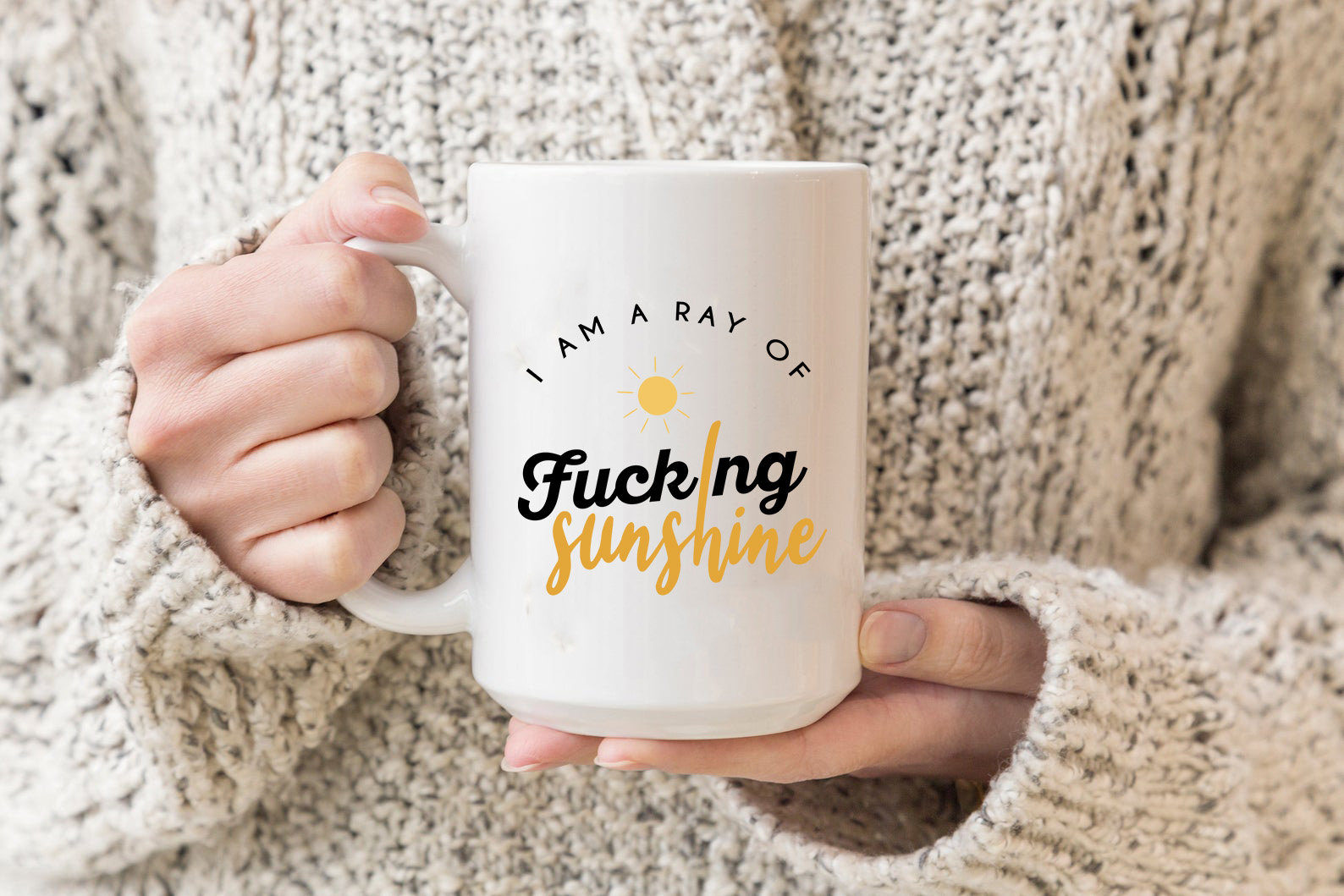 I’m A Ray Of Fucking Sunshine Glass Cup With Wood Lid and Straw, Adult  Humor Cup, Sarcastic Gift, Funny Gift idea, Funny Saying on A Cup