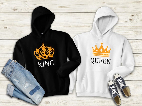 Royal King & Queen Hoodies  Matching hoodies for couples, Couples hoodies,  Cute couple hoodies