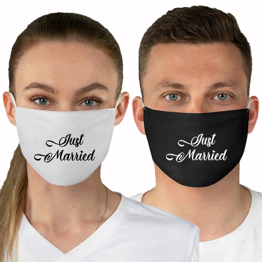 Just Married Bride and Groom Face Masks Mr and Mrs Masks for Etsy