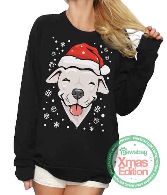 Merry Pitmas Christmas Ugly Sweater Pit Bull Ugly Christmas