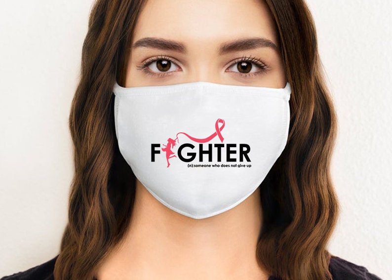 Fighter Cancer awareness cancer survivor washable face mask Etsy