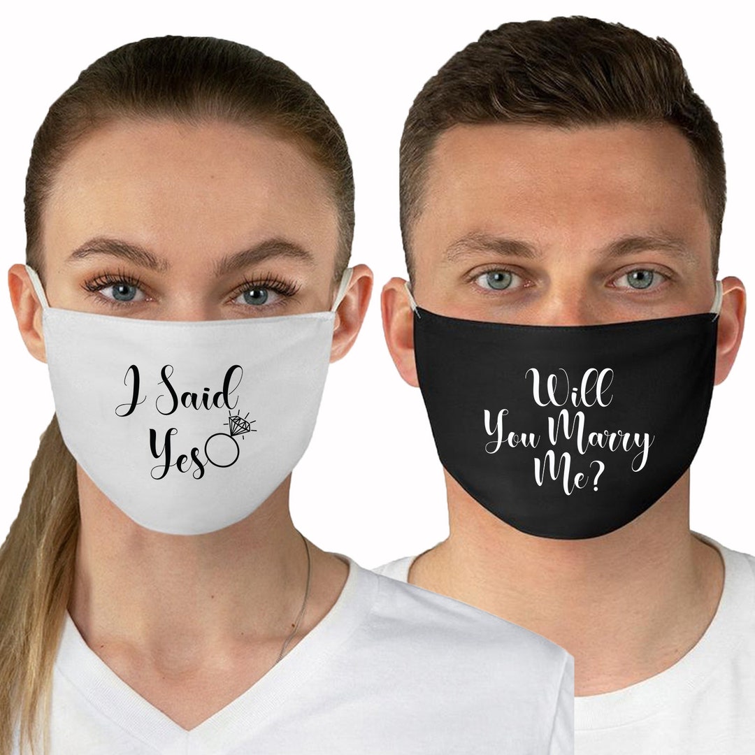 Mask Yes Will You Marry Me I Said Yes Masks Engagement Masks - Etsy