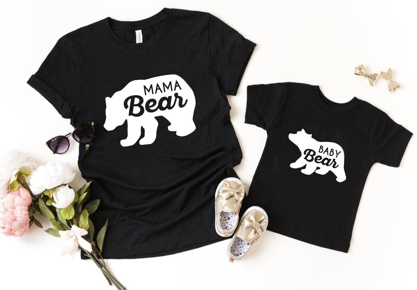 Discover Bear Family Personalized Mama Papa Baby Bear Matching Party Shirts