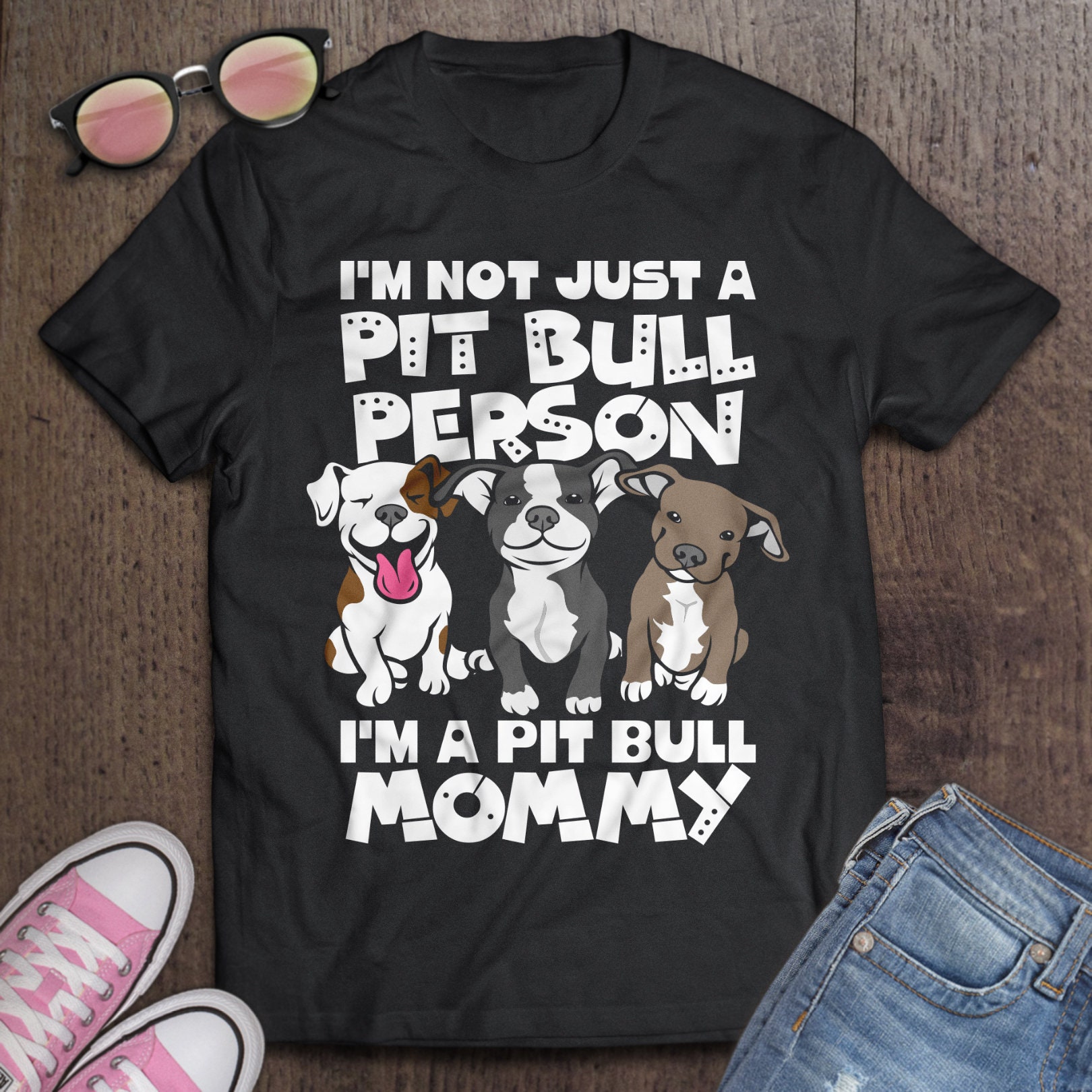 Pitbull Mom Shirt Just A Girl Who Loves Pitbulls Proud Pitbull 