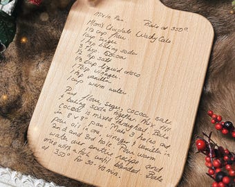 Personalized Cutting Board | Handwritten Recipe Cutting Board | Engraved Cutting Board | Family Recipe | Free Shipping | Fawn Maple