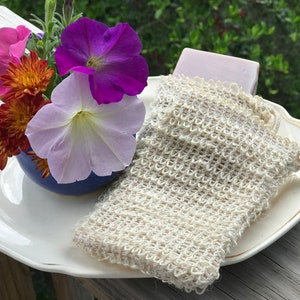 Sisal Scrub Bag with Handcrafted Soap image 1
