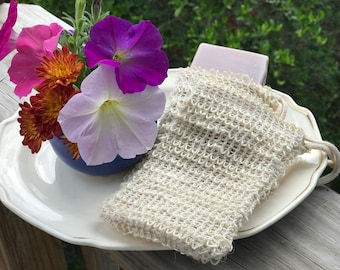 Sisal Scrub Bag with Handcrafted Soap