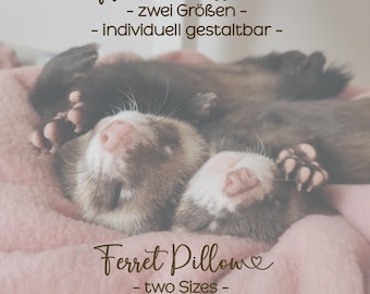 Ferret pillow | Custom-made | Various sizes | Cuddle pillow | Cloud pillow | Ferret cuddle pillow