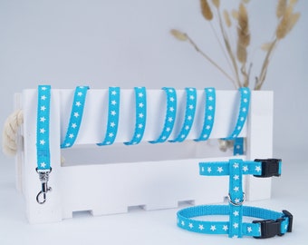 Ferret Harness "Stars Iceblue" adjustable | diff. sizes | harness for ferrets | ferret leash | Ferretharness