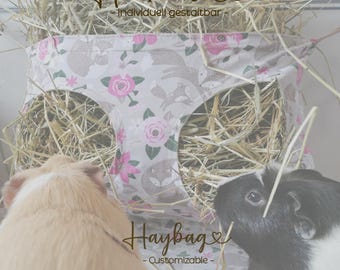 Haybag | Custom-made | Hay bag | Feed bag | Feeding bag | for guinea pigs, degus, chinchillas, rabbits, and much more