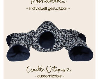 Rustling octopus for Ferrets | Custom-made | Rustling toy | Rustling tunnel for ferrets | Crackle octopus