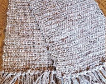 Handwoven Hemp Table Runner: Rustic Farmhouse Dresser Scarf
