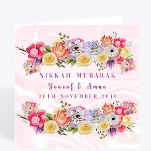 Cartão Nikah personalizado