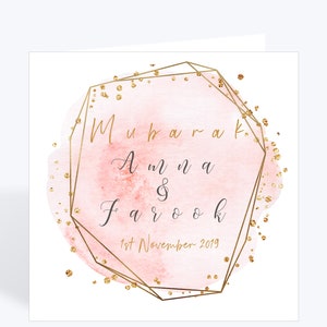 Cartão Nikkah personalizado