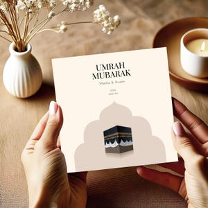 Gepersonaliseerde Umrah Mubarak-kaart