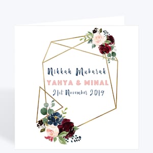 Cartão Nikkah personalizado