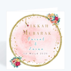 Cartão Nikkah personalizado