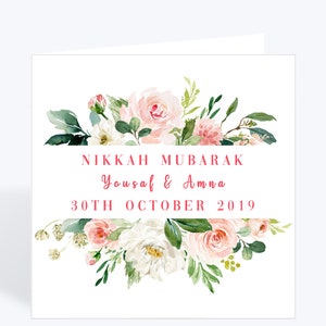 Personalisierte Nikkah-Karte