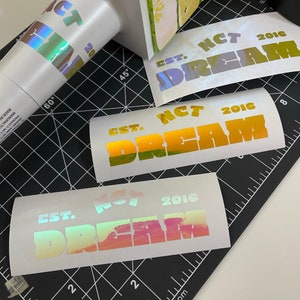 NCT Dream est. 2016 Logo Neobong Lightstick Vinyl Decal