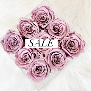 SALE - Everlasting Rose - Amethyst - 9 Rose Box - SALE