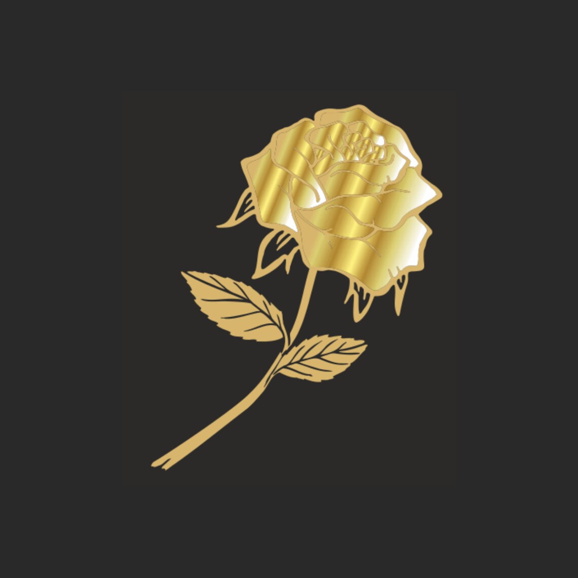 Rose SelfAdhesive 24K Gold Plated Stickers Class E Etsy