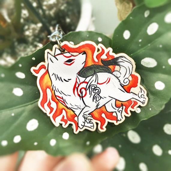 Amaterasu Okami 2 Wooden Charm Etsy Amaterasu Okami 2 Wooden Charm Etsy