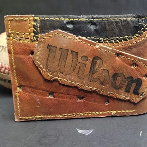 Wilson Baseball Glove HandMade Wallet - Bifold Rare Wallet Perfect Gift