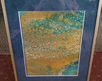 ORIGINAL abstract acrylic pour fluid painting