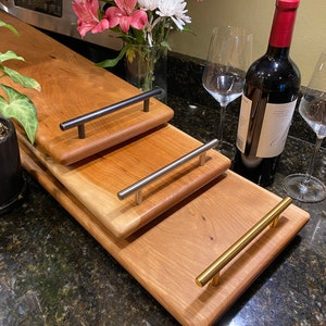 Cherry Charcuterie Board: Extra Large 30&quot; Serving Tray with Handles