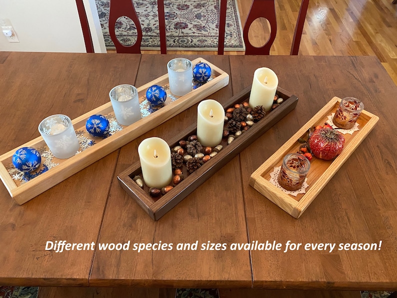 CHERRY Mantel Tray Centerpiece Tray Candle Tray Seasonal Etsy